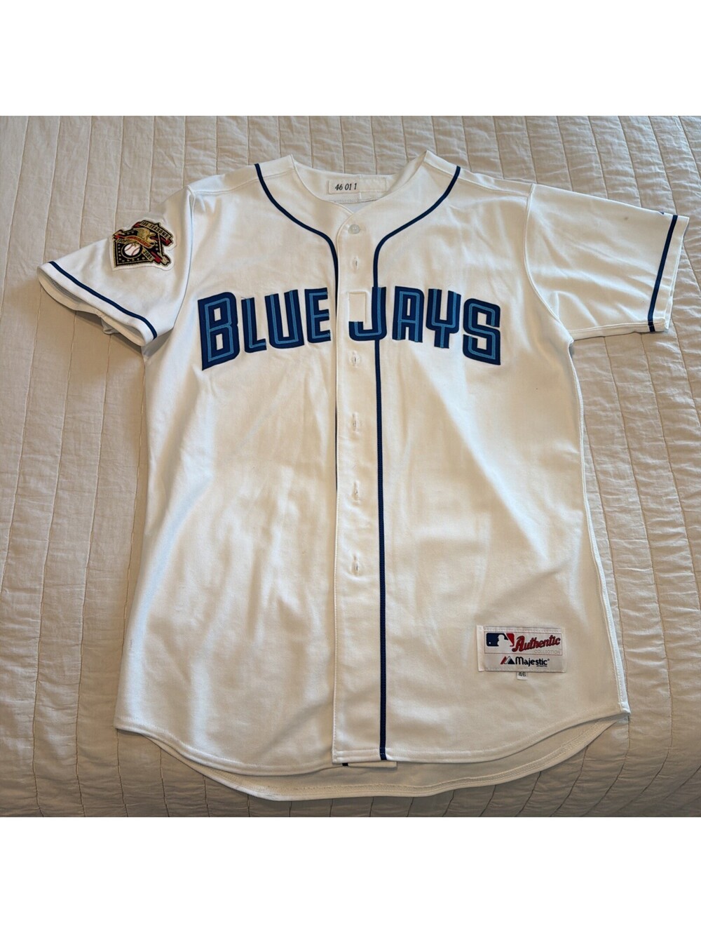 2003 Authentic On Field Majestic Blank Toronto Blue Jays Home Jersey Sz 46